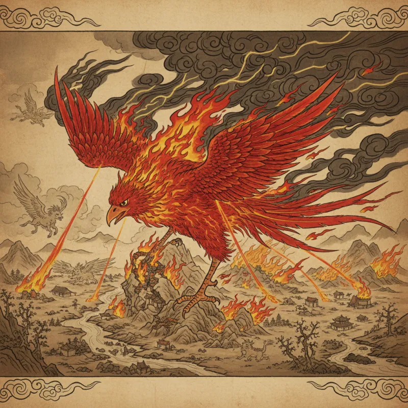 Bifang: The Fire Bird That Brings Disaster