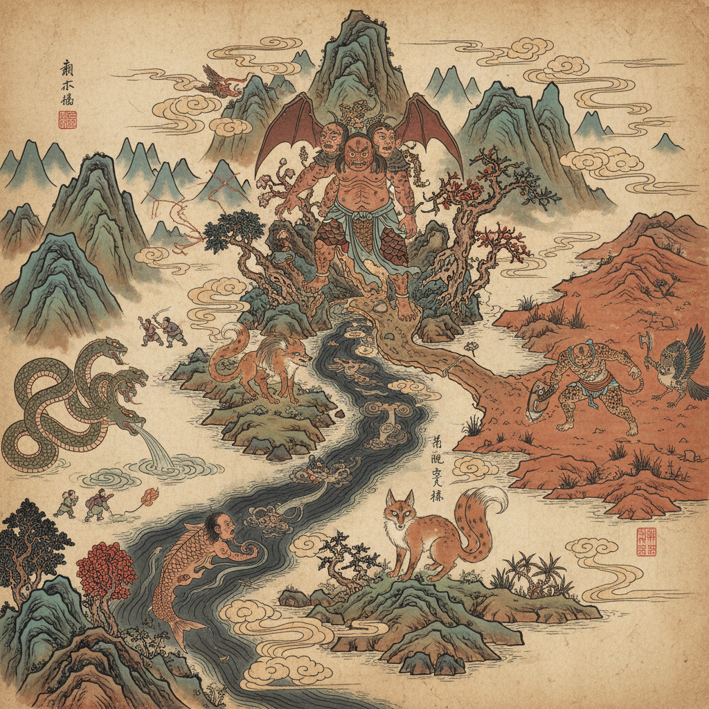 Unearthing the Cursed Beings of Shanhaijing: Myths, Creatures, and Lands