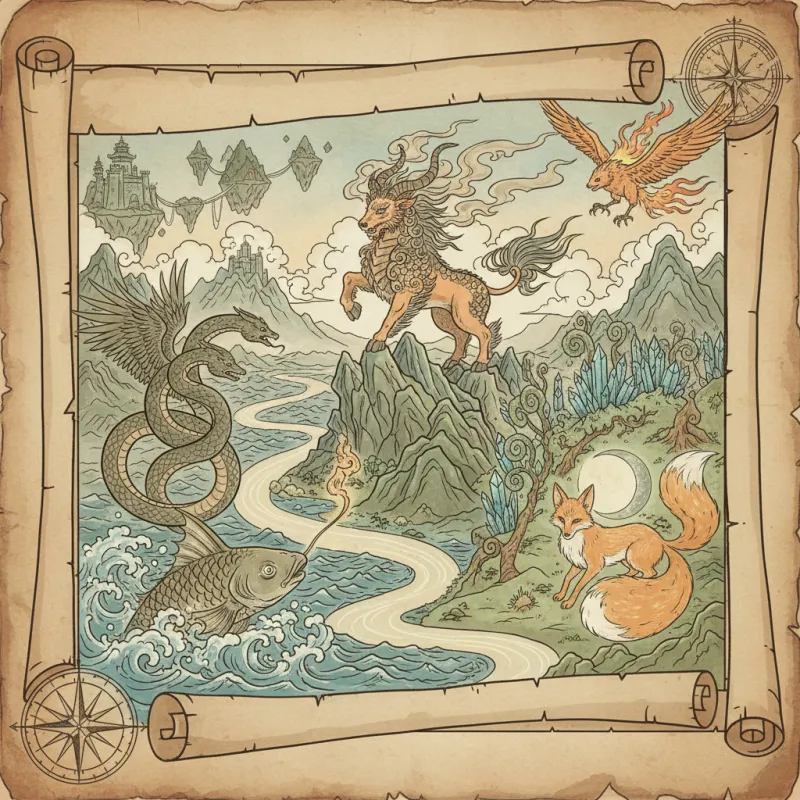 Enigmatic Beasts and Mystical Lands in the Shanhaijing Classic of Mountains and Seas