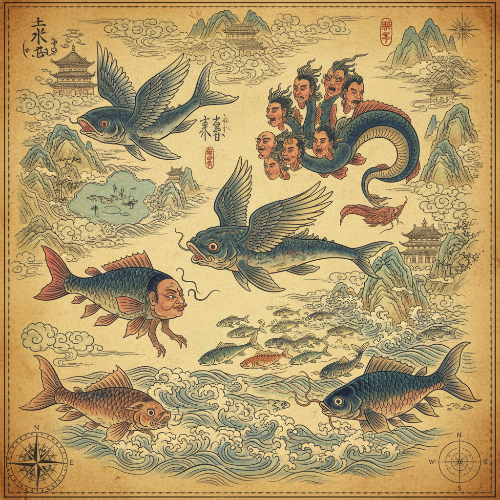 The Enigmatic Fish of Shanhaijing: Mythical Creatures of Chinese Lore