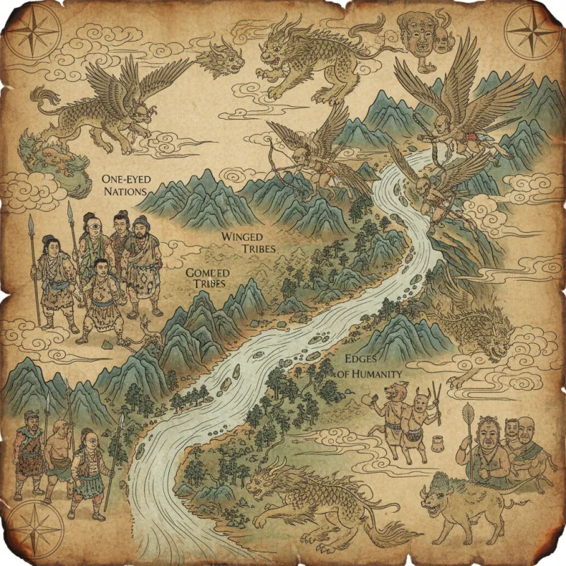 The Peoples of the Shanhaijing: One-Eyed Nations, Winged Tribes, and the Edges of Humanity