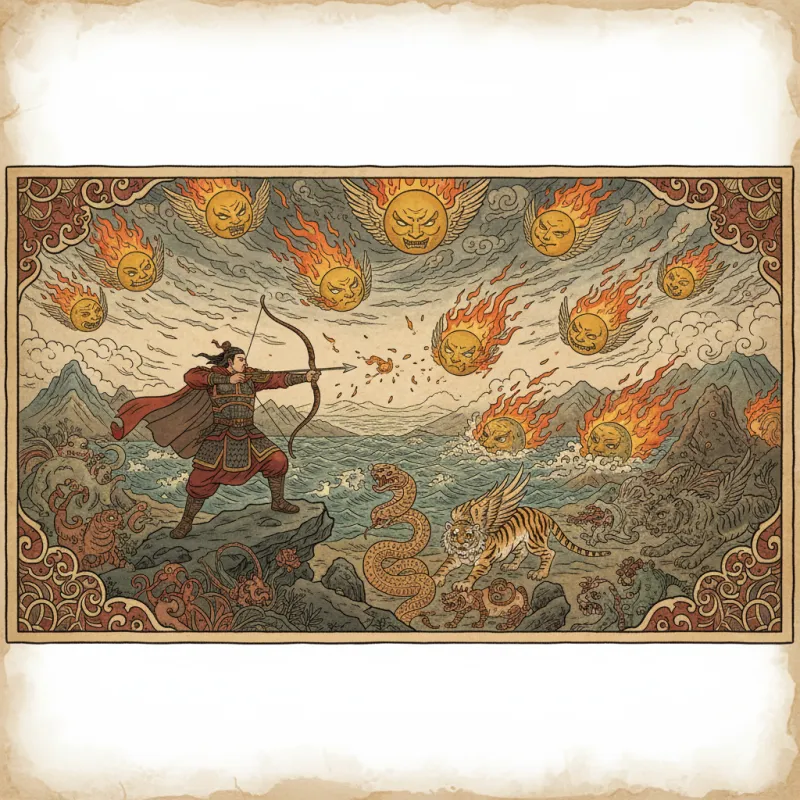 Houyi the Archer: The Hero Who Shot Down Nine Suns