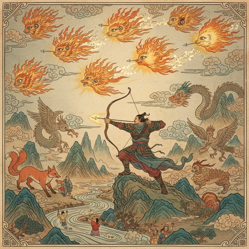 Houyi Shoots the Suns: The Archer's Sacrifice