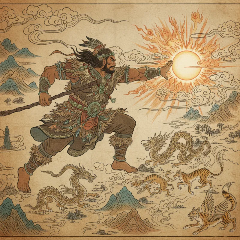 Kuafu Chasing the Sun: The Giant Who Raced Against Time