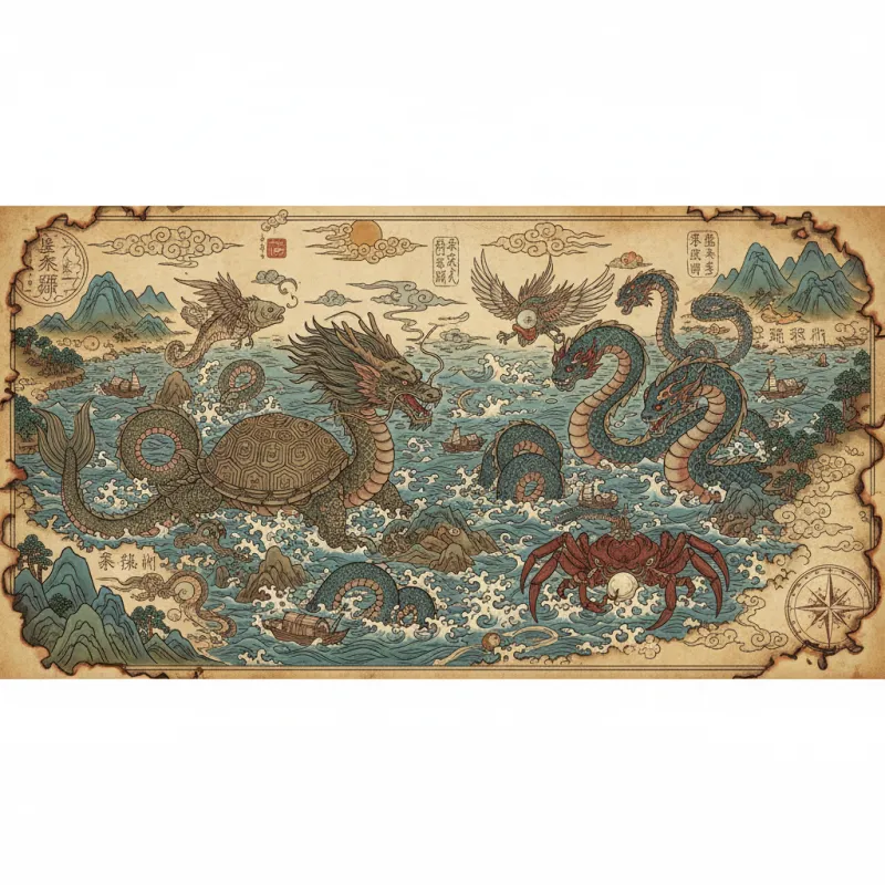 Leviathans of the Eastern Sea: Giant Sea Creatures in Chinese Myth
