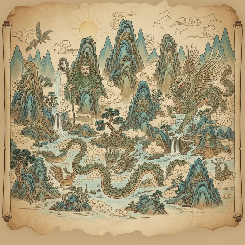Mountain Spirits of the Shanhaijing: The Gods Who Live in Peaks