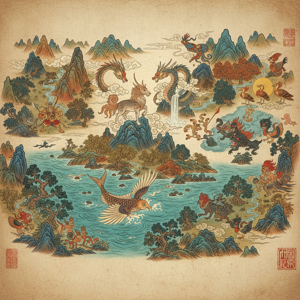 Exploring the Enigmatic Mythical Creatures and Lands of Shanhaijing