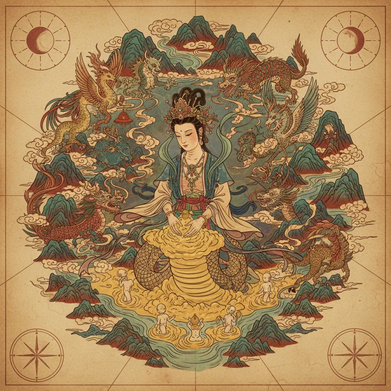 Nuwa Creates Humanity: The Goddess Who Shaped Us from Clay