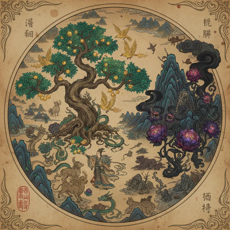 Mythical Plants of the Shanhaijing: Trees That Grant Immortality and Flowers That Kill — Shanhai Perspective