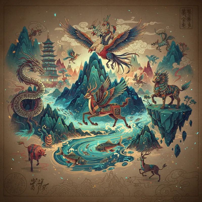 Shanhai Jing in Modern Art: Contemporary Illustrations of Ancient Beasts — Shanhai Perspective