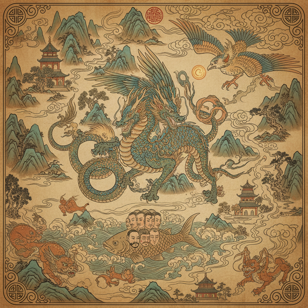 Discovering the Enigmatic Hybrid Creatures of Shanhaijing