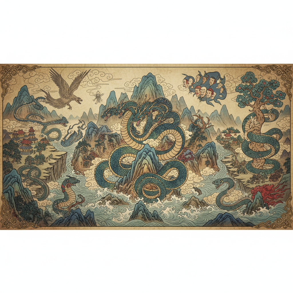 Exploring the Myths of Serpents in the Shanhaijing: Creatures of Power and Mystery