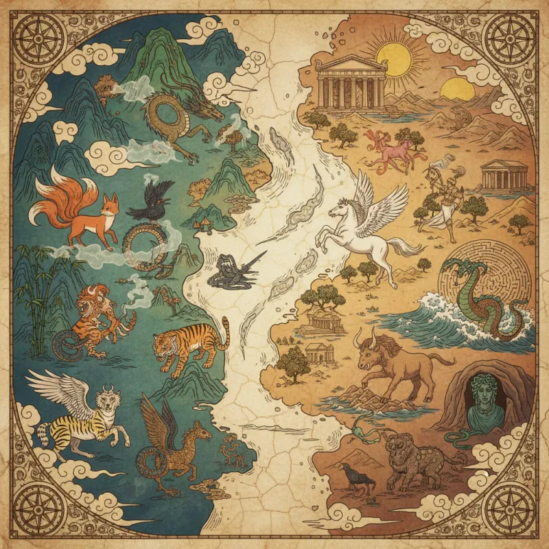 Shanhai Jing vs. Greek Mythology: Ancient Bestiaries Compared